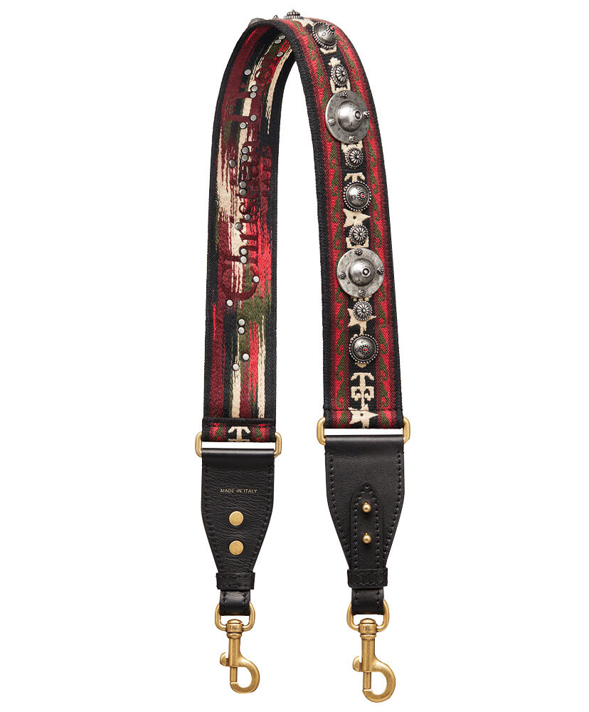 Christian Dior Bohemian inspired Shoulder Strap In Canvas Red